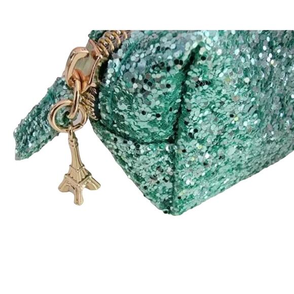 5 Green Sequin Cosmetic Bags (Empty) New in Bag - Picture 5 of 6